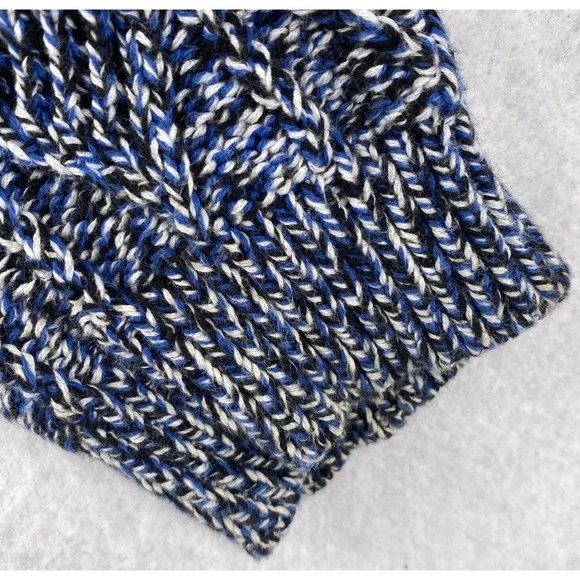 Sandro Women's Blue Size 3 Sweater Cotton Top Long Sleeve Pullover Crew Neck - Picture 4 of 11